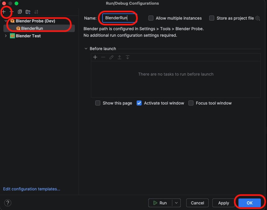 Run or Debug Configuration
